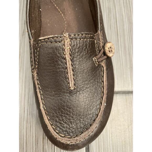 Clarks Ashland Bendable Loafers Womens Size 7M Brown Textured Leather Moccasins - Picture 3 of 13